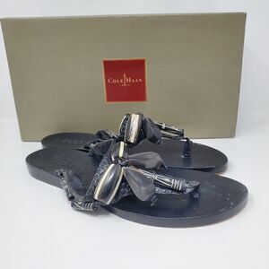 NEW COLE HAAN BLACK LEATHER SANDALS Beautiful brand new in box leather sandals